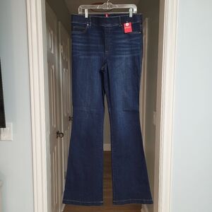 SPANX Dark Blue Flare Jeans XLT XL TALL